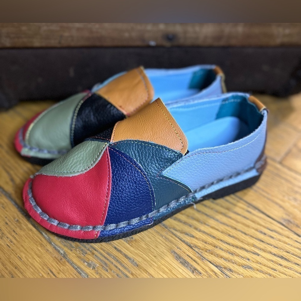 Unknown Name - Women’s Multicolour Comfort Slip On Shoes - Size 37 (US 6.5 to 7)